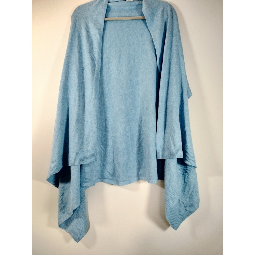 Talbots Womens Cashmere Blend Open Front Poncho Cardigan Sweater: Fits M/L - Picture 2 of 6